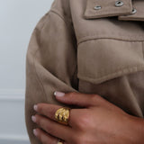 LARGE GOLD SHELL RING