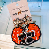 Orange Helmet Earrings