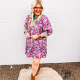 Olive Grove Floral Dress