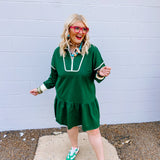 Oddi French Terry Forest Green Dress