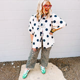 Oddi Black Polkadot Blouse