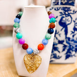Hart Designs: Bright Bubble Multicolor Beads with Wire Heart