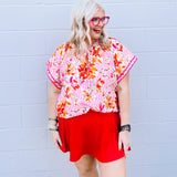 Oddi Pink Multi Top