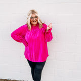 Pink Velvet Christmas Top