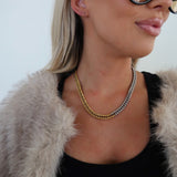 TWO TONED CHAIN NECKLACE