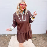 Oddi French Terry Chocolate Dress