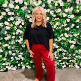 88917 REGULAR/PLUS RED WITH HEART POCKET JEANS