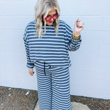 Stripe It Up Pants - Black/Blue