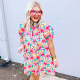 Coral Bloom Dress