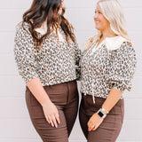 Leopard Ruffle Top