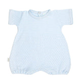 Paty Knit Solid Blue Color Bubble with Pima Trim
