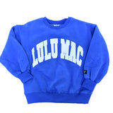 LULU MAC: Royal Blue with White Logo Crew