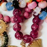 HD: Purple Beaded Butterfly Necklace