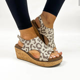 Corkys Tan Sparkle Leopard Carley Sandals