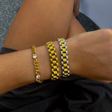 TWO TONED WATCH BAND BRACELET