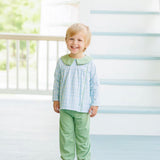 Jellybean Basin Plaid Liam Bloomer Pant Set