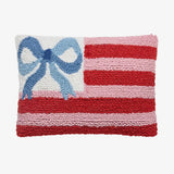 Patriotic Bow Flag NeedlePoint Pillow