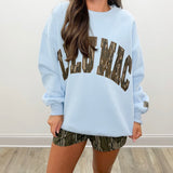 LULU MAC x MOSSY OAK Blue Camo Crew