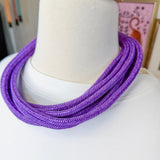 Purple Rope 8 Strand Chunky Necklace