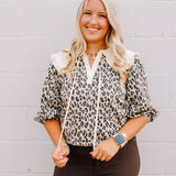 Leopard Ruffle Top