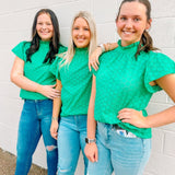 Green Lacey Top