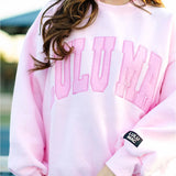 LULU MAC: Pink Monochromatic Appliqué Crew