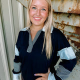 Varsity V-Neck Pullover (2 Colors)