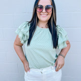 Green Lace Top