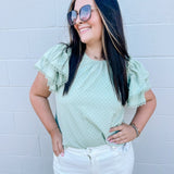 Green Lace Top