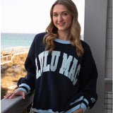 LULU MAC Two Tone Navy Crew