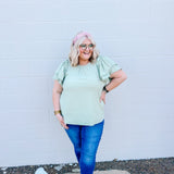 Green Lace Top