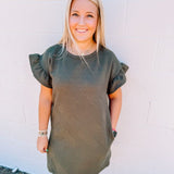 Olive Leaf Dress