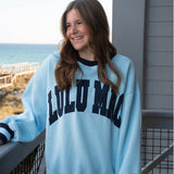 LULU MAC Two Tone Light Blue Crew