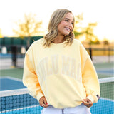 LULU MAC: Butter Monochromatic Appliqué Crew