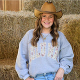 LULU MAC Grey Camo Logo Crew