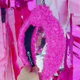 BC: Pink Boucle Knotted Headband