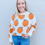 SS: Fuzzy Pumpkin Sweater