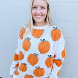SS: Fuzzy Pumpkin Sweater