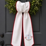 Red RikRak Water Proof Door Sash
