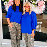 YMI High Rise Print Straight Leg Jeans