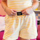 LULU MAC: Yellow Striped Shorts