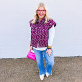 AnnieWear Floral Vest in Burgundy