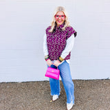 AnnieWear Floral Vest in Burgundy