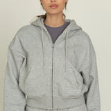 Gold Hinge Heather Grey Zip Up