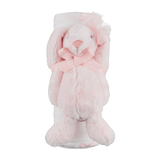 Mudpie: Bow Swaddle with Bunny Rattle Set