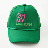 Oh My Mahjong: Green OMM Logo Hat