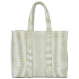 TRVL Quilted GO GO Tote: Bridge Green Pimlico Stripe