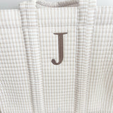 TRVL Quilted GO GO Tote: Sand Pimlico Stripe