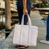 TRVL Quilted GO GO Tote: Pink Pimlico Stripe