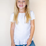 Girls Classic Ruffle T Shirt